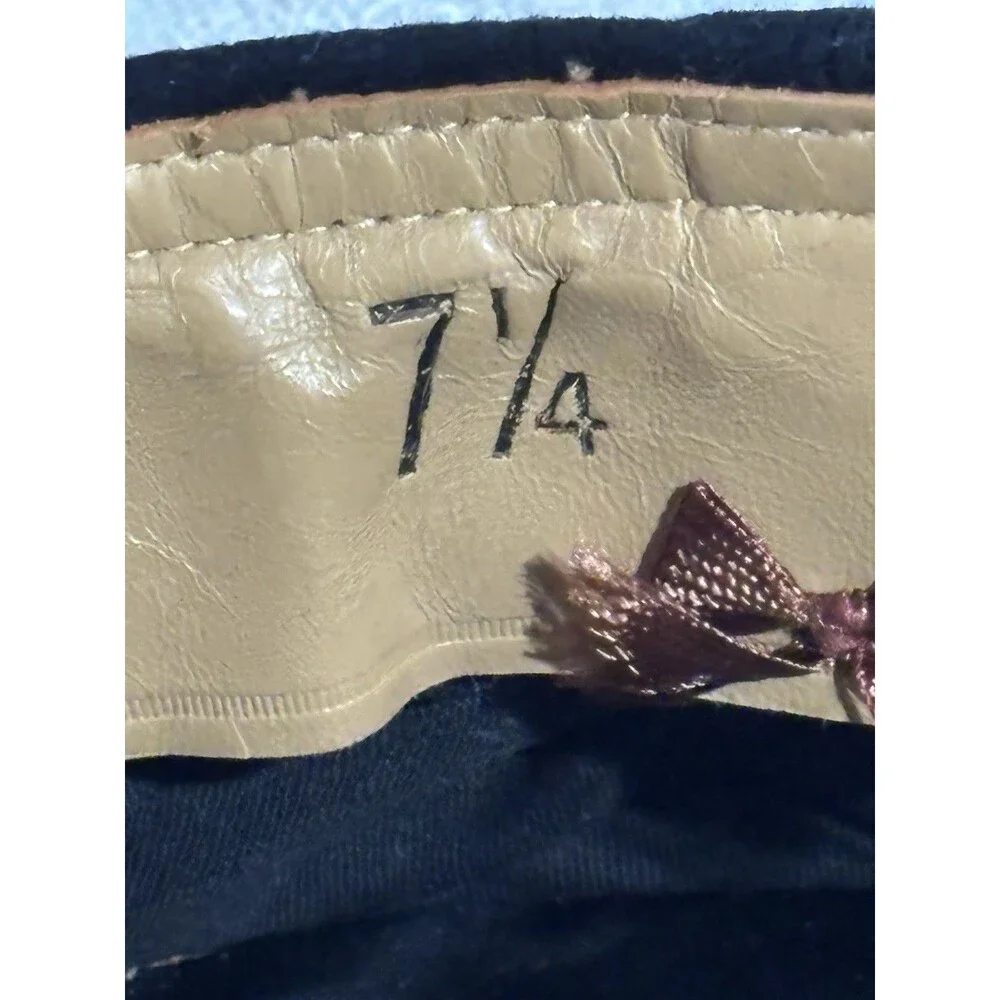VTG WW2 WW1 US Navy Blue Wool Sailor Hat Flat Beret Cap 